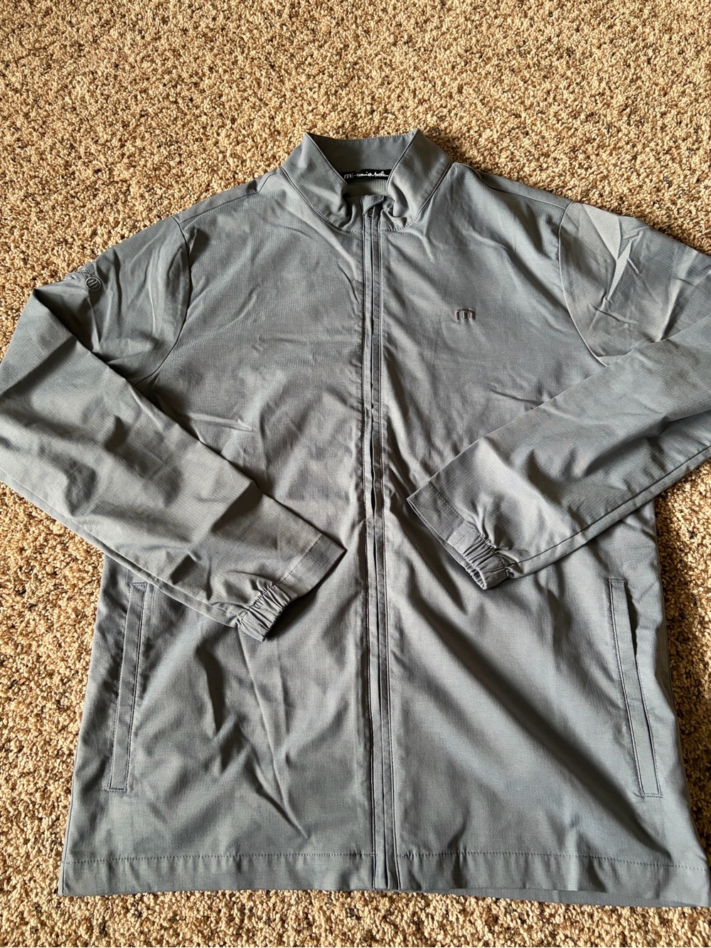 Travis Mathew Men's Gray Full-Zip Windbreaker Jacket